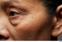 Eye Face Nose Cheek Ear Hair Skin Woman Asian Slim Wrinkles Studio photo references